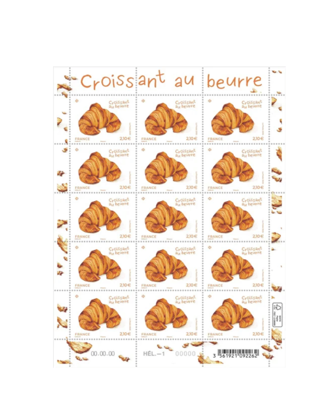 La poste Timbre croissant au beurre – cerise-paris