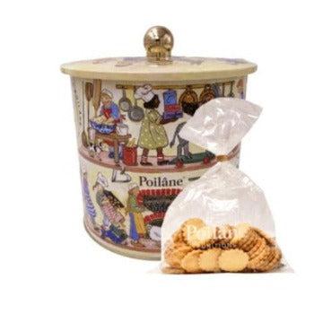 限定品】 【パリで購入】ポワラーヌ オリジナル缶 クッキー缶 紙袋2枚 