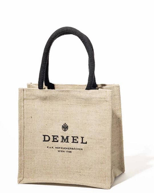 デメル 伝統 ロゴ ジュート バッグ 上品 実用 毎日 使える
